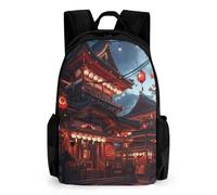 QPIRINMEX Personnalisé En 3D Sac À Dos Architecture japonaise Enfants, Léger CArtable Garçons Filles Collège Primaire Imperméable Sac A Dos Scolaire Pour Adolescents Voyage Loisir