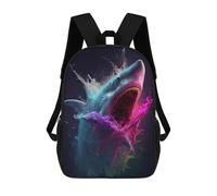 QPIRINMEX requin Sacs À Dos Sac À Dos Scolaire Pour Enfants Sac D'école Imprimé En 3D Marine Animal Sac D'école Pour Garçons Élèves Du Primaire Et Du Collège 17pouce