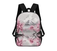 QPIRINMEX Sac À Dos cerise japonaise Scolaire Cartable Fille Garcon Backpack Loisir Sacs De Voyage Sac À D'école Léger Rucksack Pour Enfant 6,7,8,9Ans