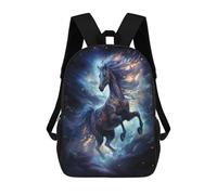QPIRINMEX Sac À Dos Cheval Léger 17 Pouces Sac A Dos Scolaire Dessin Art Pour Adolescents CArtable Filles Voyage Collège Randonnée Loisir,Cadeau Pour Enfants