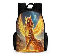 QPIRINMEX Sac À Dos Enfant Maternelle Filles Sphinx Sac À Dos Enfant Ecole pharaon égyptien Imperméable Mignon Préscolaire CArtable Scolaire Sac D'école Pour Enfans 6 À 15 Ans