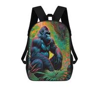 QPIRINMEX Sac À Dos Fille Gorille, Enfants Sac D'école Primaire Étudiants Cartables Animal sauvage Scolaires Sacs Léger Voyage Élèves Cadeaux De Rentrée Ccolaire 5-12 Ans