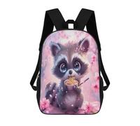 QPIRINMEX Sac À Dos Fille Raton laveur mignon Cartable Motif De Wild Garçons Primaire, Sac D'école Enfants Idéal Pour Les Élèves De 5 À 9 Ans Va À L'école Voyage En Plein AirWild