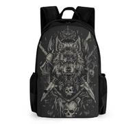 QPIRINMEX Sac À Dos Loup Scolaire CArtable Animal sauvage Fille Garcon Backpack Loisir Sacs De Voyage Sac À D'école Léger Rucksack Pour Enfant 6,7,8,9Ans