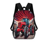 QPIRINMEX Sac À Dos Scolaire Personnalisé Chien En 3D Sac À Dos Tracteur D'école Léger Et Décontracté Pour Enfants, Garçons, Filles, Adolescents
