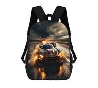 QPIRINMEX Sac À Dos Scolaire Personnalisé Chien En 3D Sac À Dos Voiture de Sport D'école Léger Et Décontracté Pour Enfants, Garçons, Filles, Adolescents