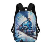 QPIRINMEX Train à vapeur CArtables Imprimés En 3D Sacs À Dos Scolaires Garçons Filles Sac À Dos Personnalisé Sac D'école Primaire Étudiant Enfants Bookbag 17pouce