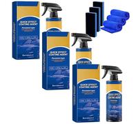 QPJUVC 3 dans 1 Spray de revêtement de voiture en céramique - Agent de revêtement à effet rapide avancé pour le brillant et la protection - Waterless Wash, Wax & Polish in One (3)