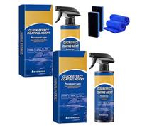 QPJUVC 3 dans 1 Spray de revêtement de voiture en céramique - Agent de revêtement à effet rapide avancé pour le brillant et la protection - Waterless Wash, Wax & Polish in One (2)