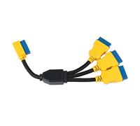 QPKING Câble répartiteur OBD2 en nylon 3 voies OBD-II Câble d'extension répartiteur Y 1 vers 3 convertisseur complet 16 broches OBDII mâle vers femelle Câble d'extension de diagnostic de voiture