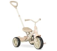 Qplay Elite Plus Tricycle 2 en 1 avec poignée de poussée réglable, jouet d'extérieur pour tout-petits de 2 à 6 ans, charge maximale de 25 kg, rose