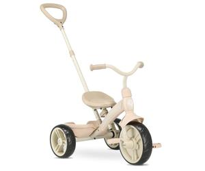 Qplay Elite Plus Tricycle 2 en 1 avec poignée de poussée réglable, jouet d'extérieur pour tout-petits de 2 à 6 ans, charge maximale de 25 kg, rose