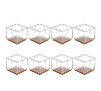 Qplcdg 8 Pcs Silicone Chaise Casquettes Pieds,Anti-Scratches Feet Pads,tampons mobilier Table Couvre Plancher protège-Taille en option (1#)