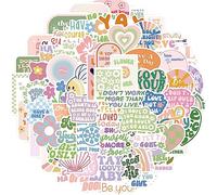 Qpout 100Pcs Danish Pastel Stickers Colorful Cute Aesthetic Stickers Inspiration Pack for Teens Girls Laptop Computer Skateboard Guitar Phone Case Refrigerator Desktop Favors