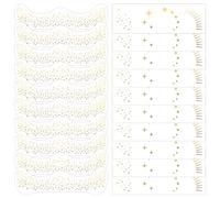 Qpout 50 PCS di Tatuaggi Temporanei di Lentiggini Glitter Impermeabili per il Viso per Donne Adatti a Feste in Maschera e Costumi per le Vacanze(Oro)