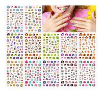 Qpout Autocollants d'ongles d'animaux Mixtes (600Modèles), Chat Panda Alpaga Dinosaure Chien Lapin Hérisson Tigre 3D Autocollant Décoration Ongles pour Filles Enfants