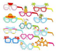 Qpout Luau Party Paper Glasses 24 Pack De Lunettes DrôLes HawaïEnnes Pour Les Faveurs Les Accessoires Photomaton De FêTe D'éTé, Hawaiian Party Supplies Nouveauté Cadeau Hawaii Party Decoration
