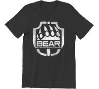 QPQKUFCVQ Bear Style T-Shirt Escape from Tarkov Bear USEC Scavs Comfortable Design Graphic T-Shirt Short Sleeve Black Mens