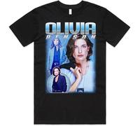 QPQKUFCVQ Olivia Benson Homage T-Shirt Top Law and Order Retro Gift Men's Women's 90's Black Mens