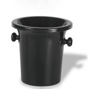 Qpractiko | Crachoir dégustation vin, Seau à glaçons | 3,5L, Noir, réutilisable | Doubles poignées, Couvercle Amovible, Compatible Lave-Vaisselle | Convient événements, Facile à Nettoyer