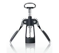 Qpractiko Tire-bouchon électrique élégant | Acier inoxydable, bras repliables, design compact | Ouverture simplifiée des bouteilles de vin, raffiné pour amateurs