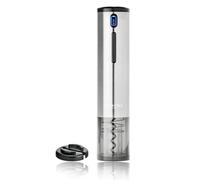 Qpractiko - Tire-bouchon Électrique Rechargeable | Ouvre jusqu'à 70 Bouteilles | Indicateur LED | Coupe-Capsule Inclus | Chargeur USB | Décapsuleur Vin | Acier Inoxydable, Argent, Polycarbonate