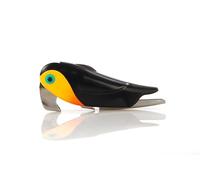 Qpractiko - Tire-bouchon Tucan | Design ergonomique en forme d'oiseau | Extraction facile et sûre | Matériaux durables | Lame de scie incurvée | Ouvre-tôle intégré, Acier inoxydable