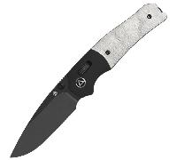 QPS Vault 14C28N, Black stonewash, Manche : Renforts en aluminium anodisé, G10 avec