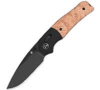 QPS Vault 14C28N, Black stonewash, Manche : Renforts en aluminium anodisé, G10 avec