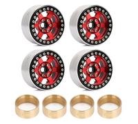 QPSJXN 1,9" Aluminium à 6 Rayons Breadlock Wheel Rim Rim pour 1 10 Scale Crawler Cawler Compatible avec des modèles comme Gen8 et VS4-10 Numéro de pièce W1947(W1947RD-1944)