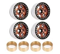 QPSJXN 1,9" Aluminium à 6 Rayons Breadlock Wheel Rim Rim pour 1 10 Scale Crawler Cawler Compatible avec des modèles comme Gen8 et VS4-10 Numéro de pièce W1947(W1947BO-1944)