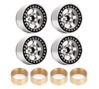 QPSJXN 1,9" Aluminium à 6 Rayons Breadlock Wheel Rim Rim pour 1 10 Scale Crawler Cawler Compatible avec des modèles comme Gen8 et VS4-10 Numéro de pièce W1947(W1947BS-1944)