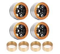 QPSJXN 1,9" Aluminium à 6 Rayons Breadlock Wheel Rim Rim pour 1 10 Scale Crawler Cawler Compatible avec des modèles comme Gen8 et VS4-10 Numéro de pièce W1947(W1947OB-1944)