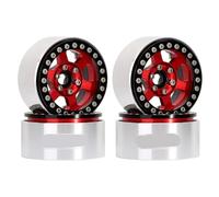 QPSJXN 1,9" Aluminium à 6 Rayons Breadlock Wheel Rim Rim pour 1 10 Scale Crawler Cawler Compatible avec des modèles comme Gen8 et VS4-10 Numéro de pièce W1947(W1947RD)