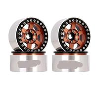 QPSJXN 1,9" Aluminium à 6 Rayons Breadlock Wheel Rim Rim pour 1 10 Scale Crawler Cawler Compatible avec des modèles comme Gen8 et VS4-10 Numéro de pièce W1947(W1947BO)