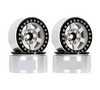 QPSJXN 1,9" Aluminium à 6 Rayons Breadlock Wheel Rim Rim pour 1 10 Scale Crawler Cawler Compatible avec des modèles comme Gen8 et VS4-10 Numéro de pièce W1947(W1947BS)