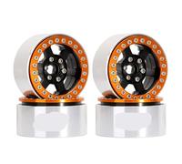 QPSJXN 1,9" Aluminium à 6 Rayons Breadlock Wheel Rim Rim pour 1 10 Scale Crawler Cawler Compatible avec des modèles comme Gen8 et VS4-10 Numéro de pièce W1947(W1947OB)