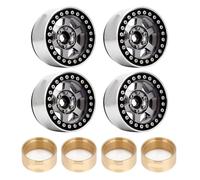 QPSJXN 1,9" Aluminium à 6 Rayons Breadlock Wheel Rim Rim pour 1 10 Scale Crawler Cawler Compatible avec des modèles comme Gen8 et VS4-10 Numéro de pièce W1947(W1947BG-1944)