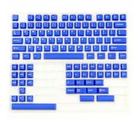 QPSJXN 114 Keycaps translucides à Double tir compatibles avec Les claviers mécaniques TKL RVB Keycap Backlit Set(Klein Blue-Box)