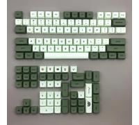 QPSJXN 125 PBT KEYCAP XDA Profil Dye-Sub English and Japanese Custom Keycaps MX Switch Mechanical Keyboards(Matcha US)