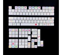 QPSJXN 125 PBT KEYCAP XDA Profil Dye-Sub English and Japanese Custom Keycaps MX Switch Mechanical Keyboards(Colored Pen US)