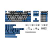 QPSJXN 165 Keycaps de Profil OEM à Double tir Bleu Gris pour Les claviers mécaniques avec des commutateurs MX rétro-éclairage RVB(165 OEM HLB-en)