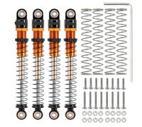 QPSJXN Aluminium 51 mm Filé à Double Baril Free Long pour 1 à 24 échelles RC Crawler Mode Compatible avec MODÈLES AX24 SCX24(4PCS Gold)