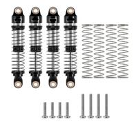 QPSJXN Amortisseur d'huile d'amortisseur fileté de 53 mm Compatible avec 1 18 à l'échelle RC Crawler Mise à Niveau Part 4M 24 Set de 4(4PCS Black)