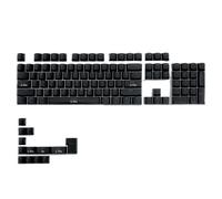 QPSJXN Capeur de clés PBT Ensemble pour Les claviers mécaniques Black and White 117 Horizon Line Pudding Style Compatibilité(Black Keycaps)
