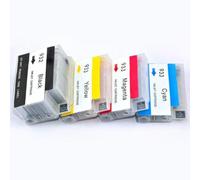 QPSJXN Cartouche d'encre Rechargeable avec Puce permanente Arc, Lot de 4, Compatible avec Officejet 6100 6600 6700 7110 7610 7612 7510 7512 932XL 933XL 932 933