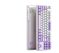 QPSJXN Clavier de Jeu sans Fil Disposition TKL compacte avec Conception de Joint RGB Backage interrupteurs à échange Chaud et connectivité Multi-Modes(Twilight Violet)