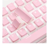 QPSJXN Cyrillic Russian Double Shot Keycap Set pour Les claviers mécaniques 117 ISO Layout Keycaps(English Pink)
