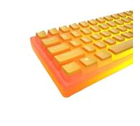 QPSJXN Cyrillic Russian Double Shot Keycap Set pour Les claviers mécaniques 117 ISO Layout Keycaps(English Yellow)