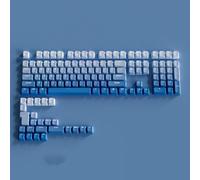 QPSJXN Gradient RVB Backlit PBT Profile OEM Profile Keycaps pour MX Switch Mechanical Keyboards in Black Pink Gris et Blanc Compatible avec Divers claviers mécaniques(White Blue)